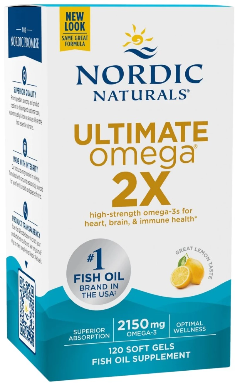 Nordic Naturals Ultimate Omega 2X 2150 mg [120 Softgels] Λεμόνι