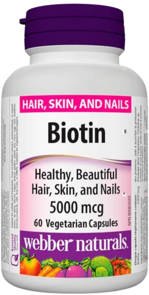 Webber Naturals Biotin 5000 mcg [60 Κάψουλες]