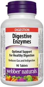 Webber Naturals Digestive Enzymes for Proteins & Carbohydrates [90 Ταμπλέτες]