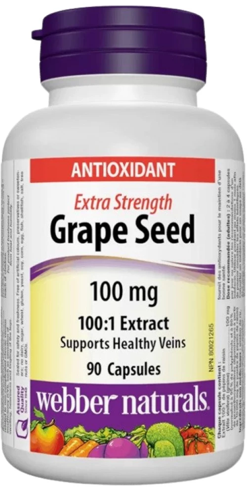 Webber Naturals Grape Seed Extract 100:1 100 mg [90 Κάψουλες]