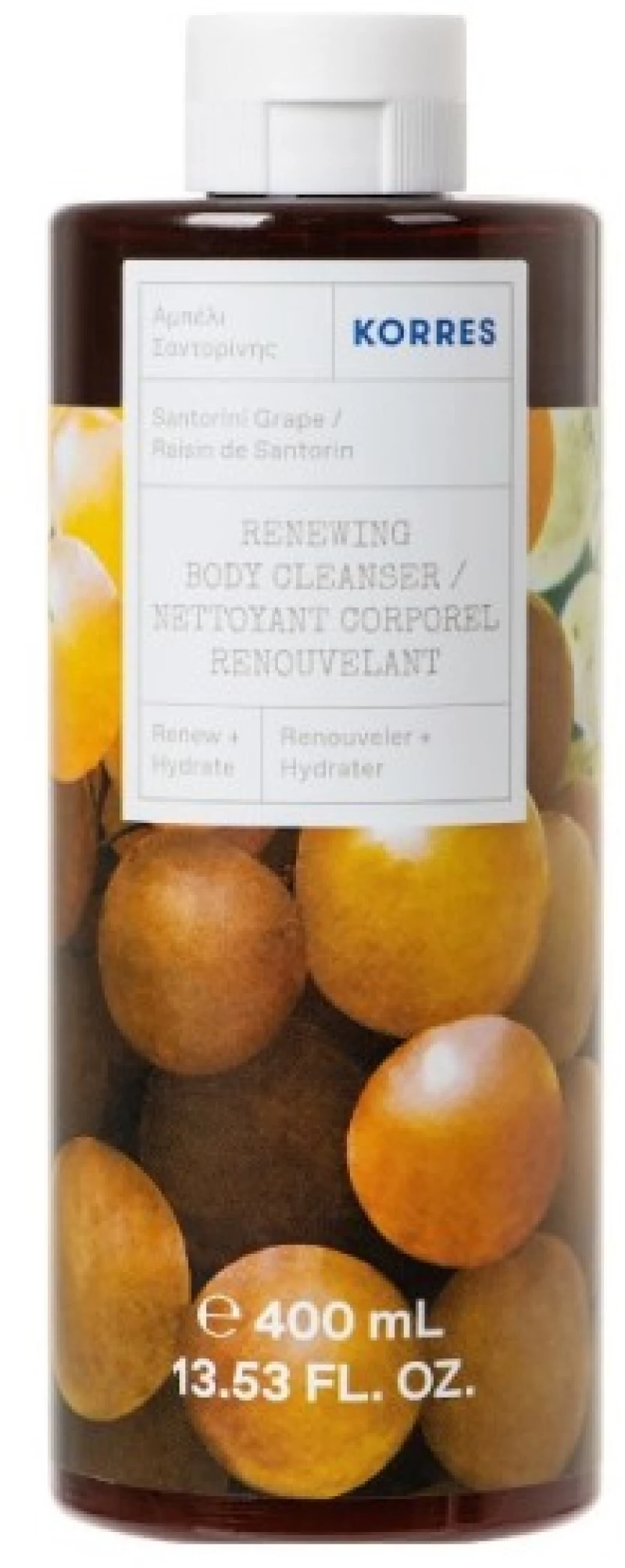 Korres Renewing Body Cleanser Αφρόλουτρο Αμπέλι Σαντορίνης 400ml