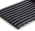 Πλαστικό Δάπεδο Crossmat Black με το μέτρο φάρδος: 120cm