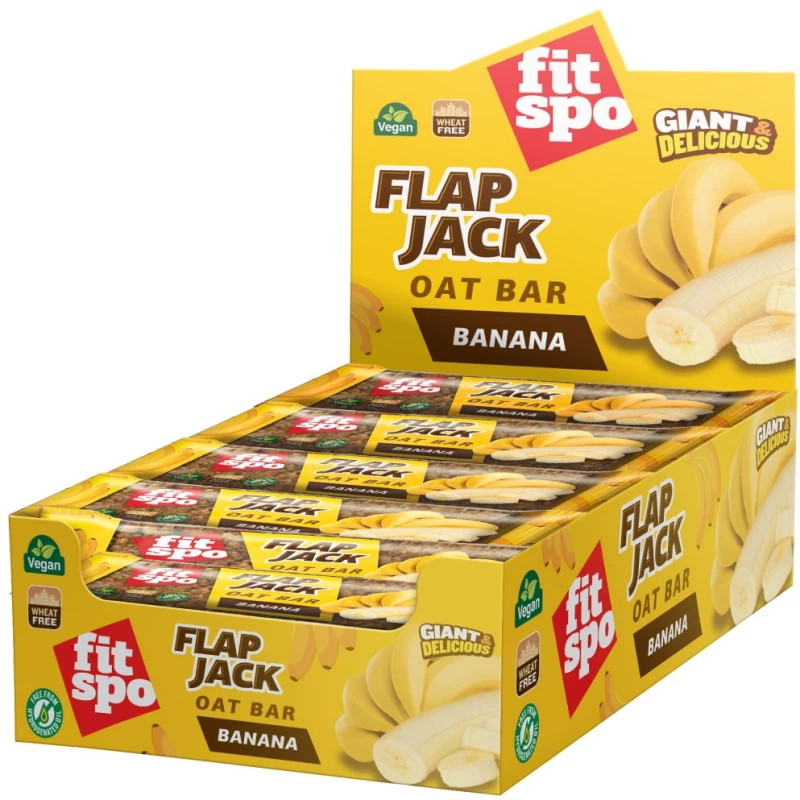 Fit Spo FlapJack - Energy Oat Bar [12 x 80 Γραμμάρια] Μπανάνα