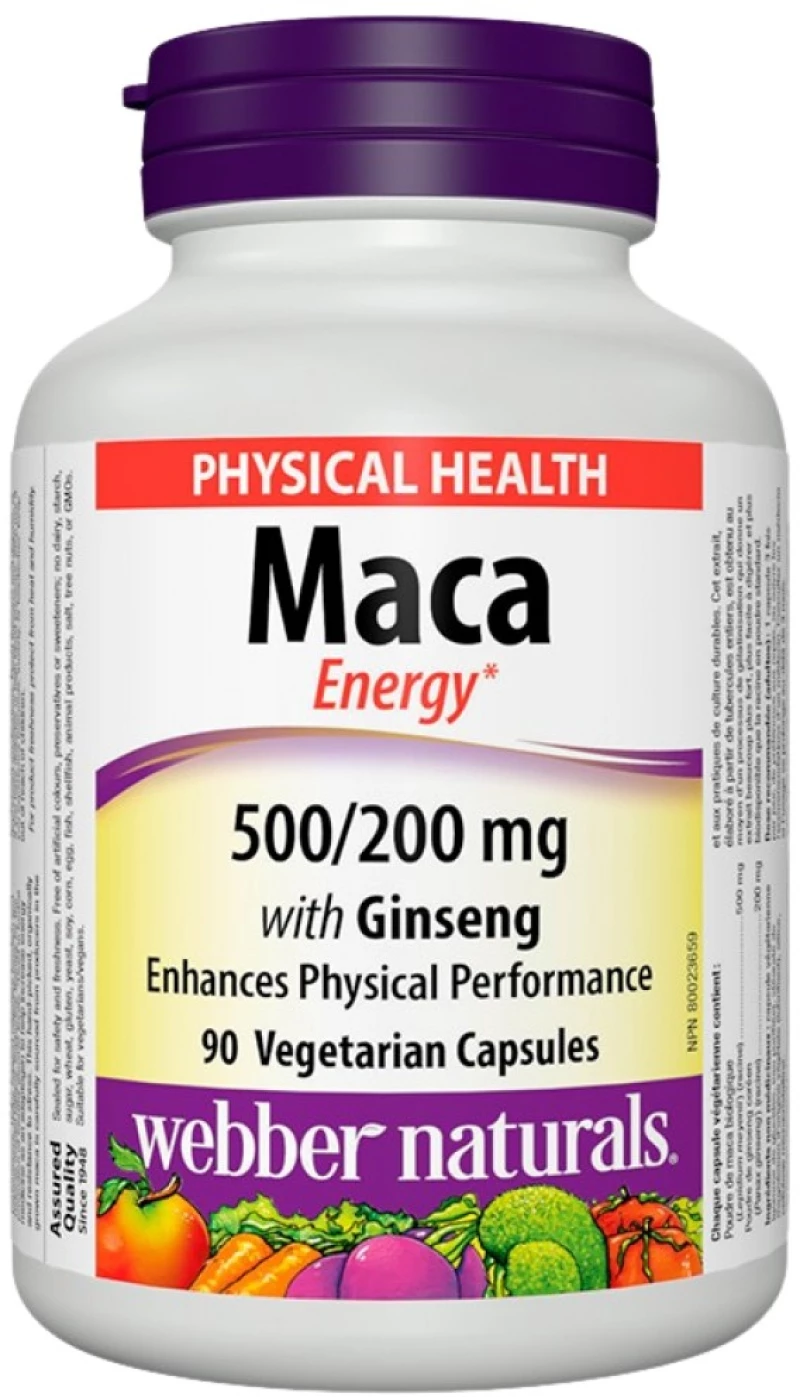 Webber Naturals Maca Energy with Ginseng [90 Κάψουλες]