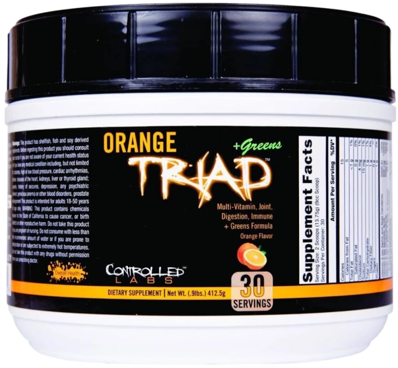 Controlled Labs Orange TRIAD + Greens Powder [412 Γραμμάρια] Πορτοκάλι