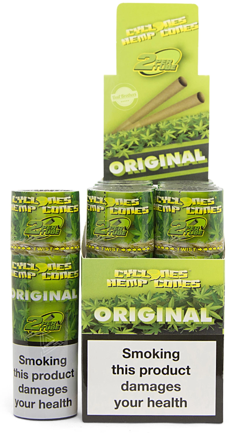 Πουρόφυλλα Cyclones Hemp Cones Γεύση ORIGINAL με Χάρτινη Τζιβάνα