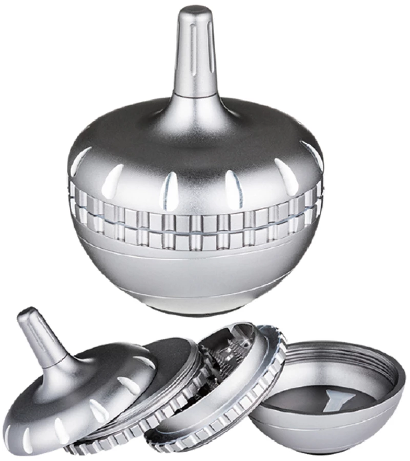 Grinder Τρίφτης Gyroscope 63mm Ασημί - 3 parts