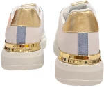 Γυναικείο Sneaker Λευκο με ρίγες ροζ-μπεζ ΑΣΠΡΟ