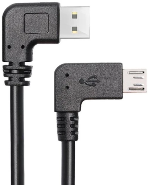 Καλώδιο Φόρτισης & Συγχρονισμού Δεδομένων USB2.0 με Μακρύ Βύσμα (Micro USB) (2.1A) (0.5m) (Μαύρο)