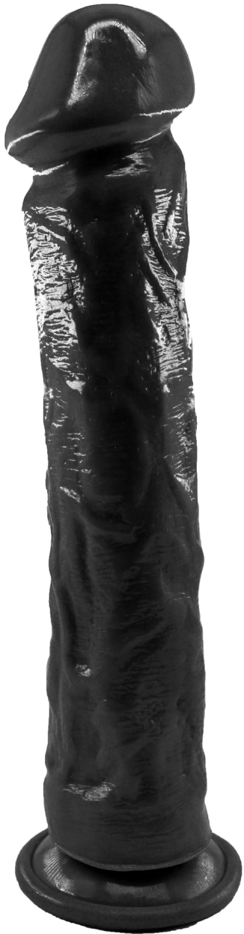 Dildo Realist Big Jim cu Ventuza, PVC, Negru, 27.5 cm, Guilty To