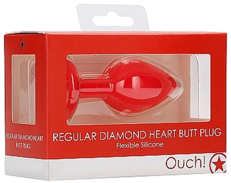 Heart Plug red S