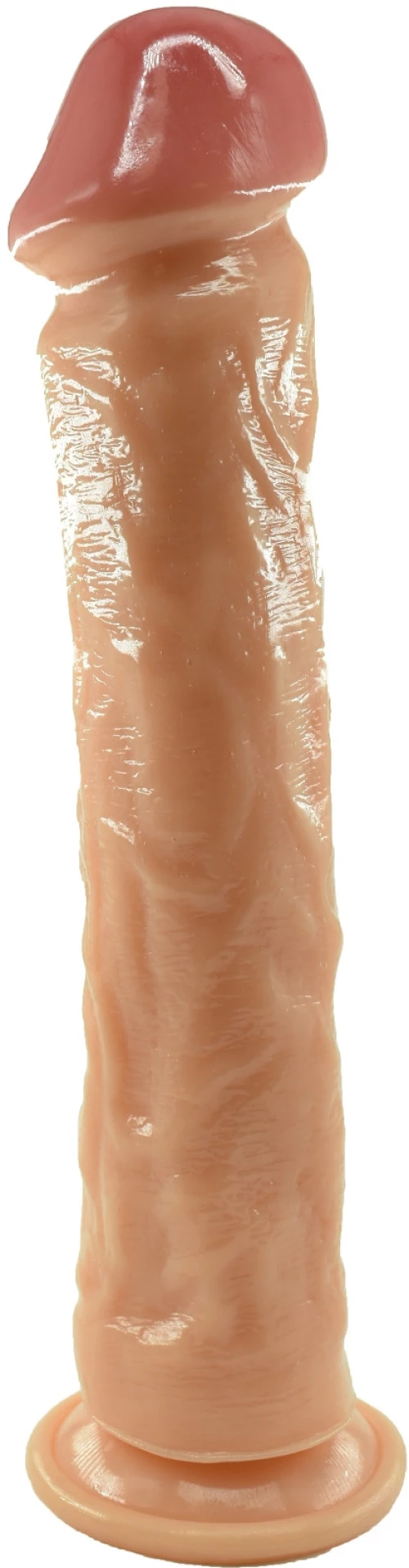 Dilldo Realist Big Jim cu Ventuza, PVC, Natural, 27.5 cm, Guilty