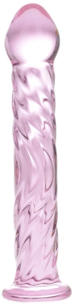 Dildo Glass Lovely Stripes Pink 17.5 Cm Mokko Toys
