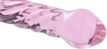 Dildo Glass Lovely Stripes Pink 17.5 Cm Mokko Toys