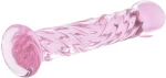 Dildo Glass Lovely Stripes Pink 17.5 Cm Mokko Toys