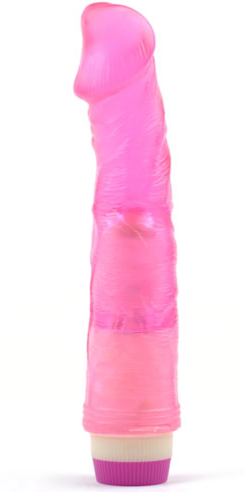 Clear Pink Flexible Basic Realistic Vibrator