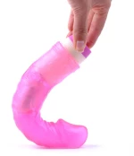 Clear Pink Flexible Basic Realistic Vibrator