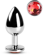 Red Medium Metallic Anal Plug