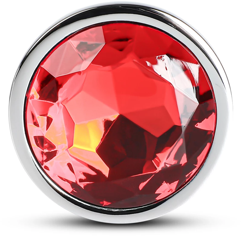 Red Medium Metallic Anal Plug