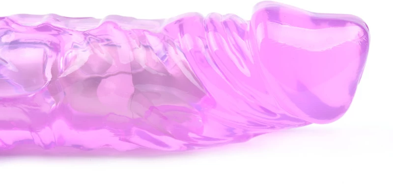 8.7'' Clear Purple Fat Realistic Penis Vibrator