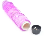 8.7'' Clear Purple Fat Realistic Penis Vibrator