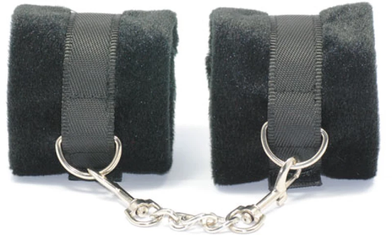 Black Furry Handcuffs