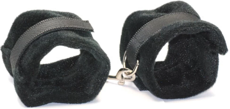 Black Furry Handcuffs