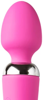 Pink Dual Rechargeable Wand Massager 23 cm