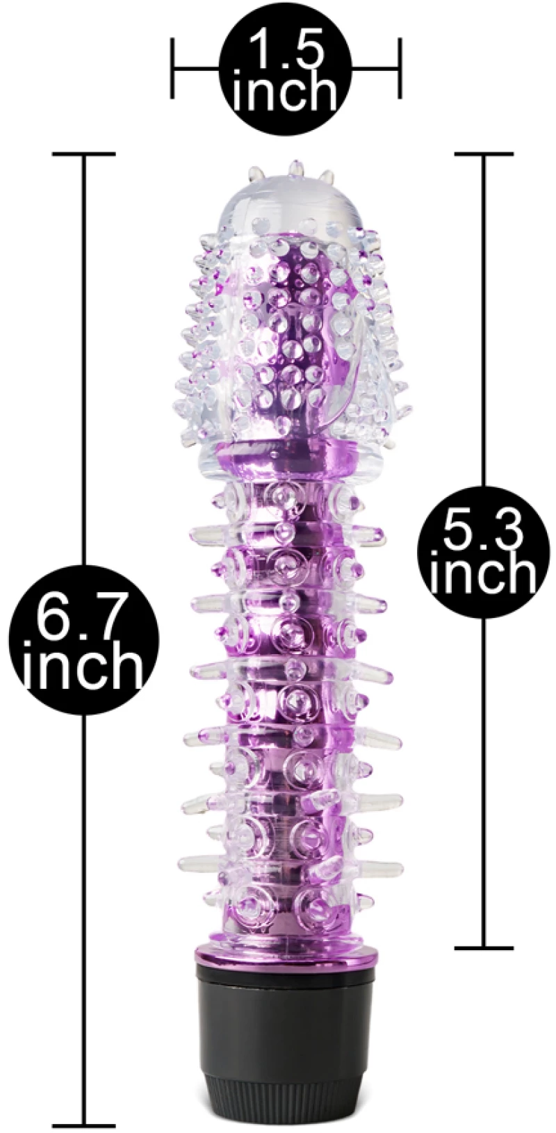 Pink Color Crystal Vibrator with Stings