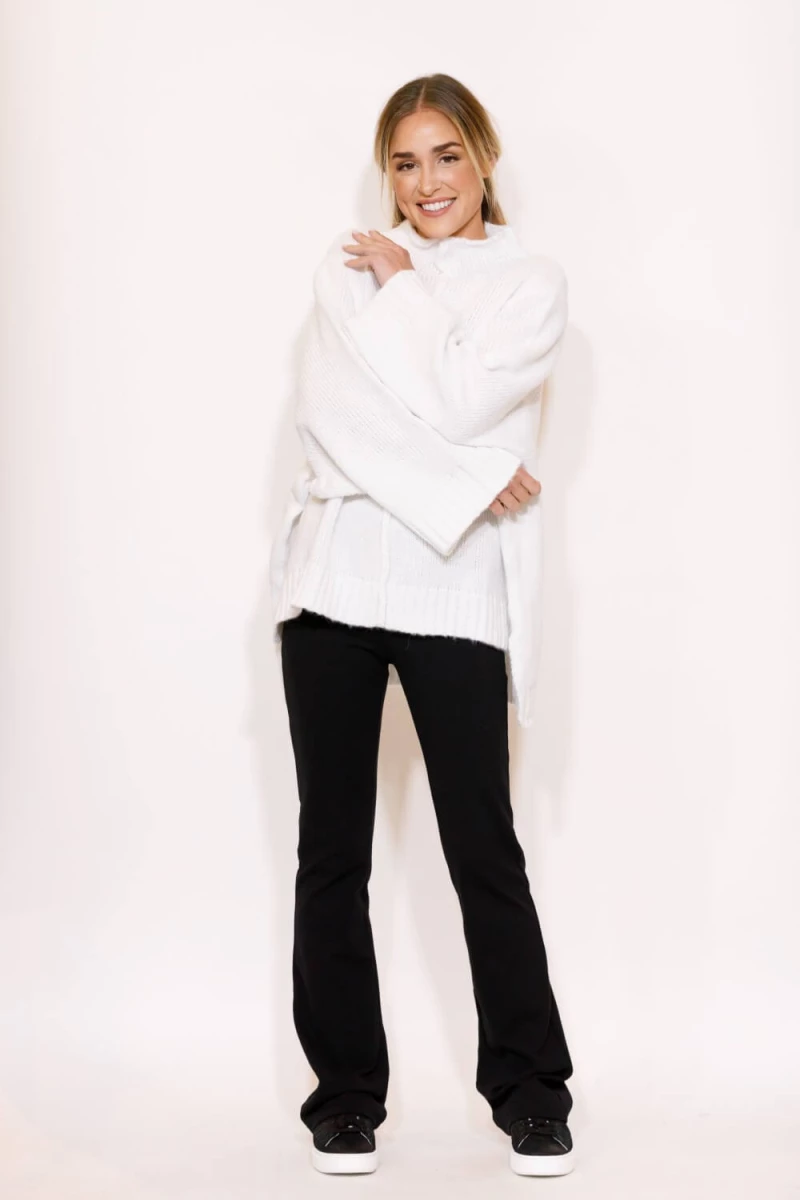 Πουλόβερ Γυναικείο Oversize Λευκό John P.