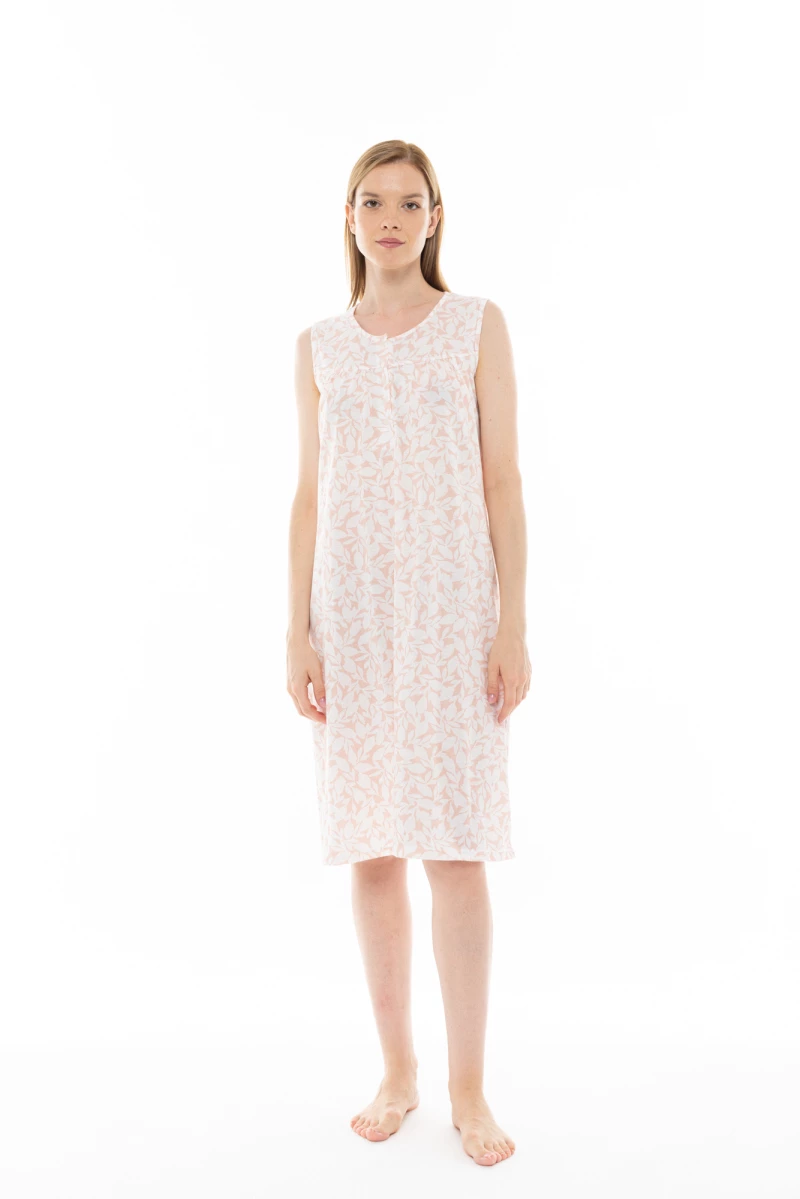 Γυναικείο Νυχτικό Pink Label - Floral Print - Αμάνικη