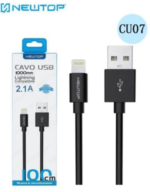 Καλώδιο USB to Lightning Newtop CU07 Μαύρο