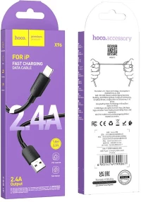 HOCO X96 ΚΑΛΩΔΙΟ ΦΟΡΤΙΣΗΣ HYPER LIGHTNING, ΜΑΥΡΟ