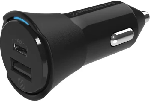 Scosche CPDCA32-SP Dual-Port USB-C & USB-A Car Charger-