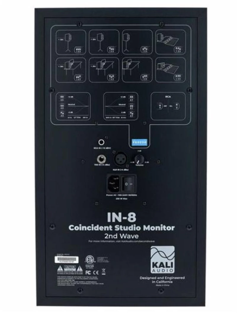 Kali Audio IN-8B 2nd Wave 3-way Studio Monitor 8" 140W RMS Black (Τεμάχιο)