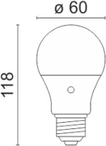 Spotlight ΛΑΜΠΤΗΡAΣ LED E27 Day/Night Sensor 10W 6000K (5590)