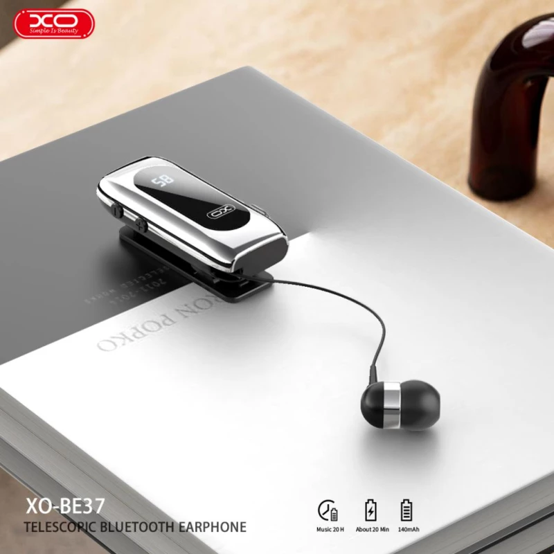 XO BE37 Retractable Ενσύρματο Ακουστικό με Μεγάλη Διάρκεια