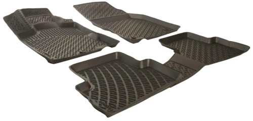 Πατάκια Σκαφάκια 3D Από Λάστιχο TPE Για Skoda Rapid 2012-/ Seat Toledo 2013- Rizline 4 Τεμάχια Μαύρα (CAR0020064)