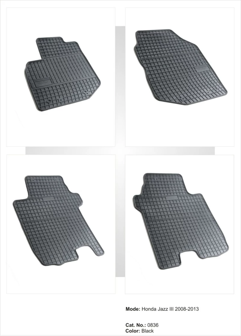 Λαστιχένια πατάκια Frogum για Honda Jazz (2008+) - 4τμχ.