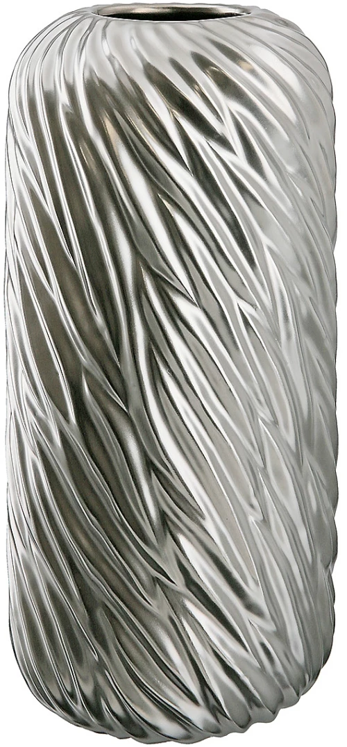 Βάζο Ασημί Κεραμικό 14x14x30cm