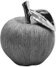 Διακοσμητικό Μήλο Γκρι/Ασημί Κεραμικό 15x15x16.5cm