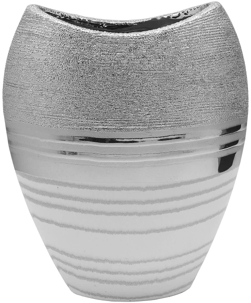 Βάζο Ασημί Κεραμικό 13.5x24x29.5cm