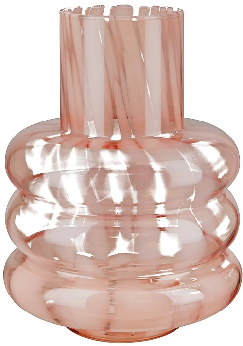 Βάζο Ροζ Γυαλί 23.5cm