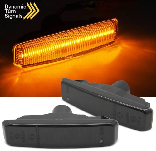 Πλαϊνά Φλας Φτερού Για Bmw 5 E39 Sedan 95-03 Dynamic Led Smoke 2 Τεμάχια (CAR0030670)
