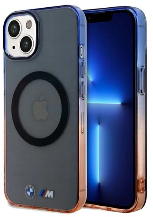 Original Case BMW Gradient Bumper MagSafe Hardcase BMHMP15MHTGE for Iphone 14 Plus/ 15 Plus Grey