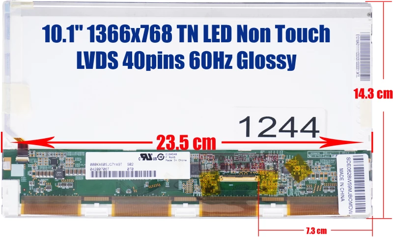Οθόνη Laptop Screen 10.1" LED 1366x768 Glossy LEFT - N101BGE-L21 ( Κωδ.1244 )