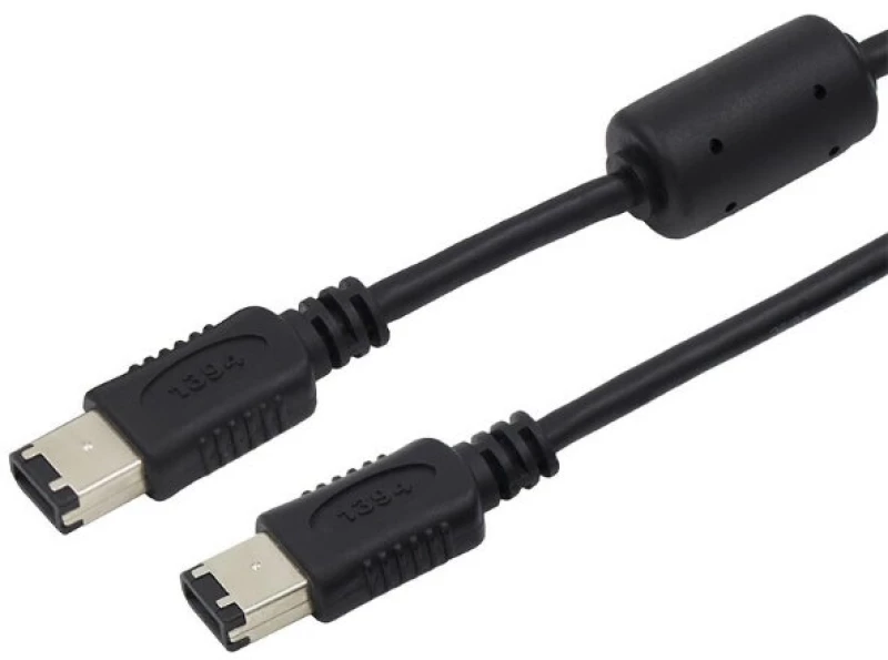 Καλώδιο Firewire 400 6pin Αρσενικό σε Firewire 400 6pin (1m) (Μαύρο) (OEM)