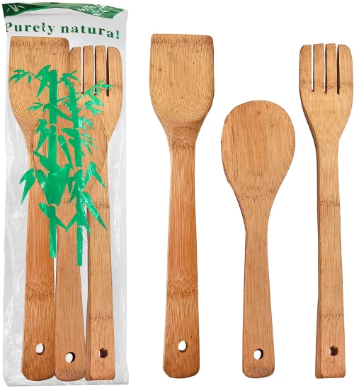 ΚΟΥΤΑΛΕΣ BAMBOO ΣΕΤ=3ΤΕΜ 29cm Homie 1002133