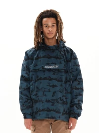 EMERSON PULLOVER ZIP HOODED JACKET 222.EM10.63 PR310 BLUE Blue M