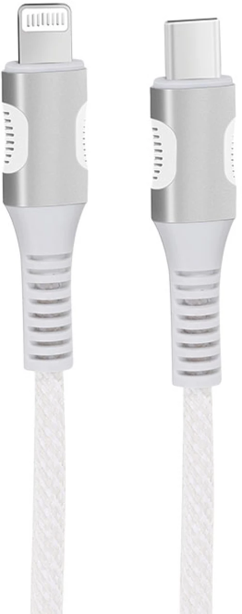 EGOBOO ChargeFlow Fabric Cable USB-C to Lightning, 1.2m, White